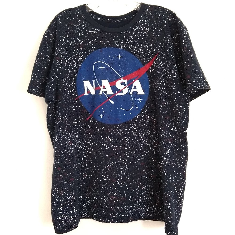 NASA Paint Splatter Design Shirt Size Large